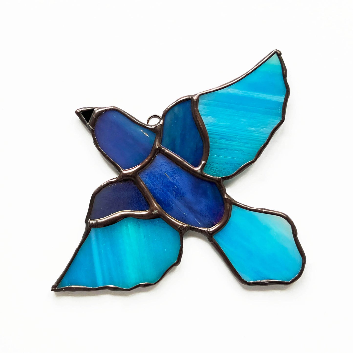 Bird - Blue Iridescent Suncatcher Ornament