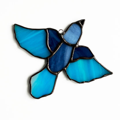 Bird - Blue Iridescent Suncatcher Ornament