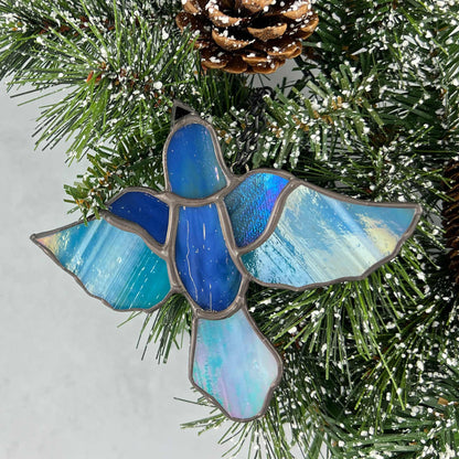 Bird - Blue Iridescent Suncatcher Ornament