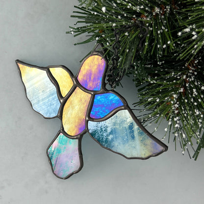 Bird - Blue Iridescent Suncatcher Ornament