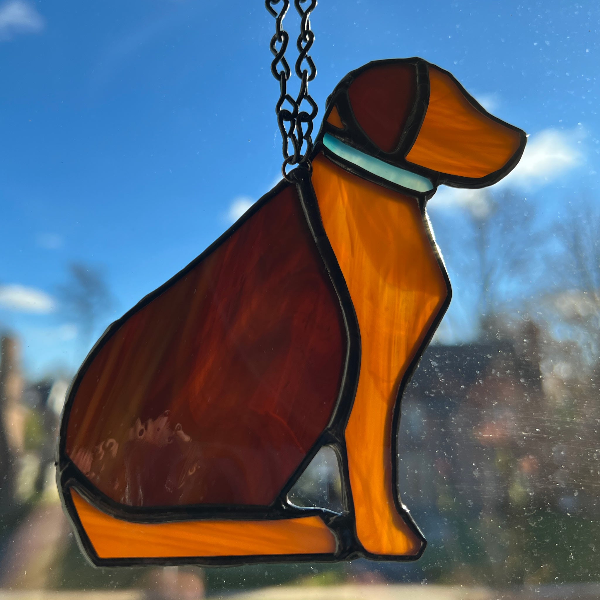 Glass sausage cheap dog ornament