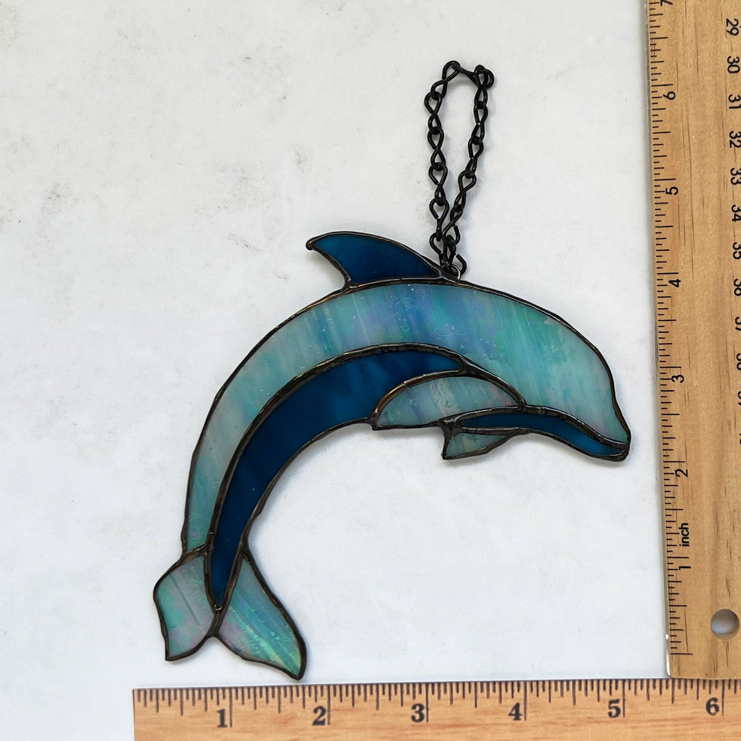 Easy stained glass pattern, Stained glass suncatcher pattern Banana  Dolphin, Stained glass panel, Funny Animal ornament