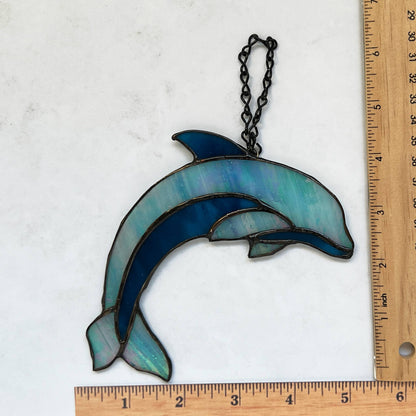 Dolphin in Iridescent and Dark Blue