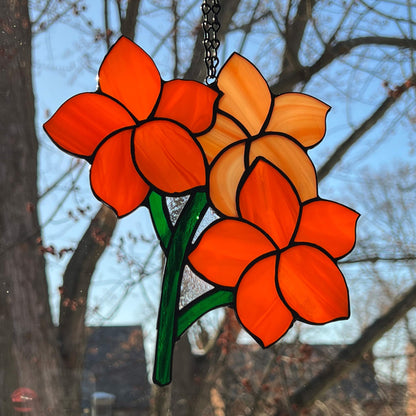 Orange Frangipani Flowers