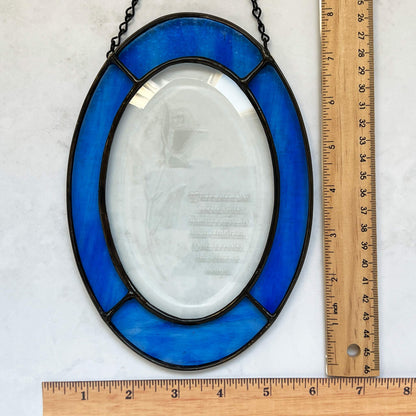 Mother’s Rose Beveled Suncatcher - Blue