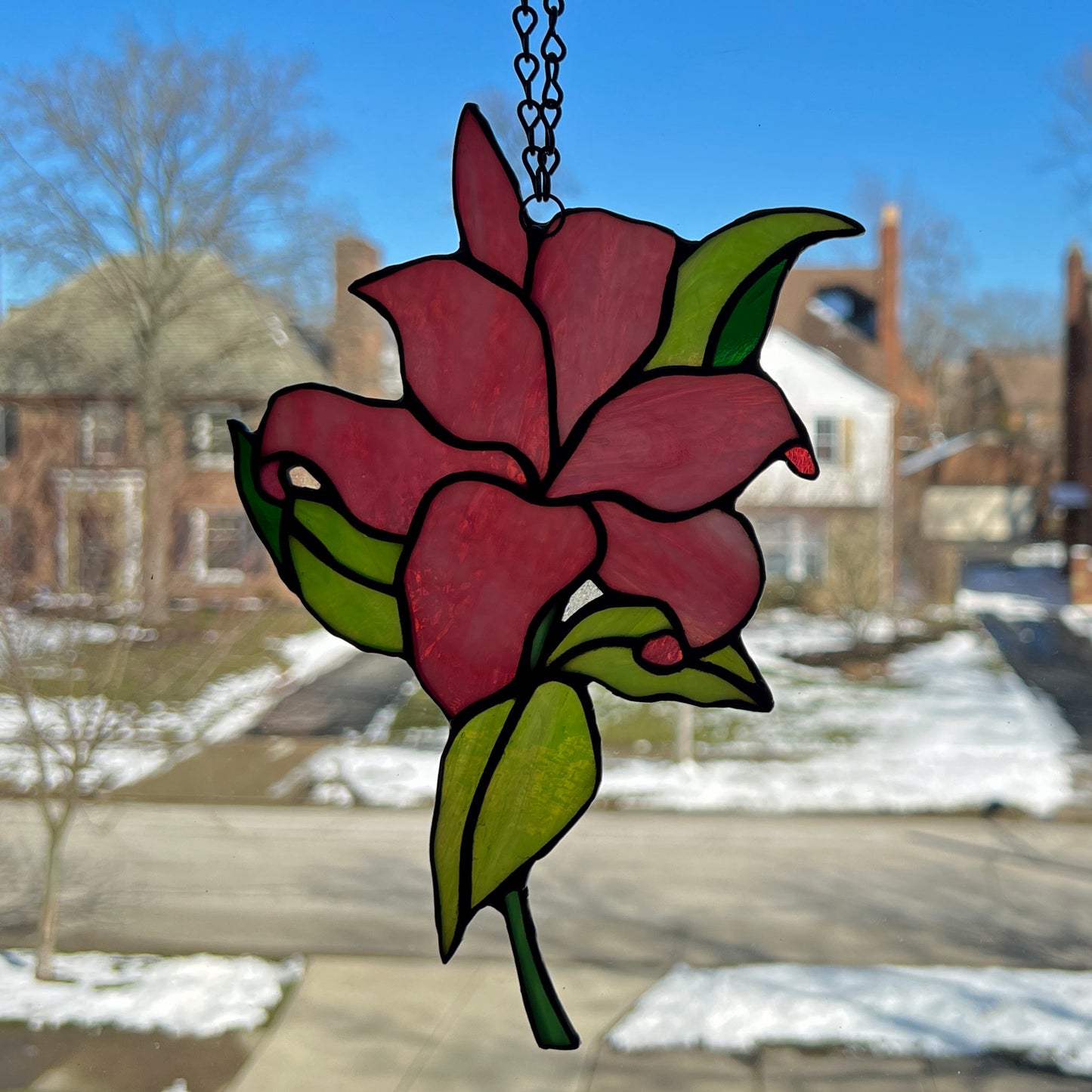 Pink Lily Suncatcher