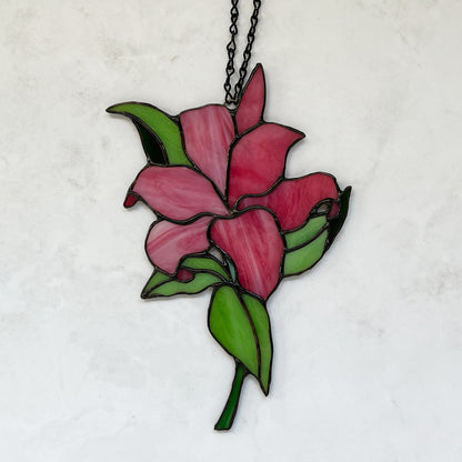 Pink Lily Suncatcher