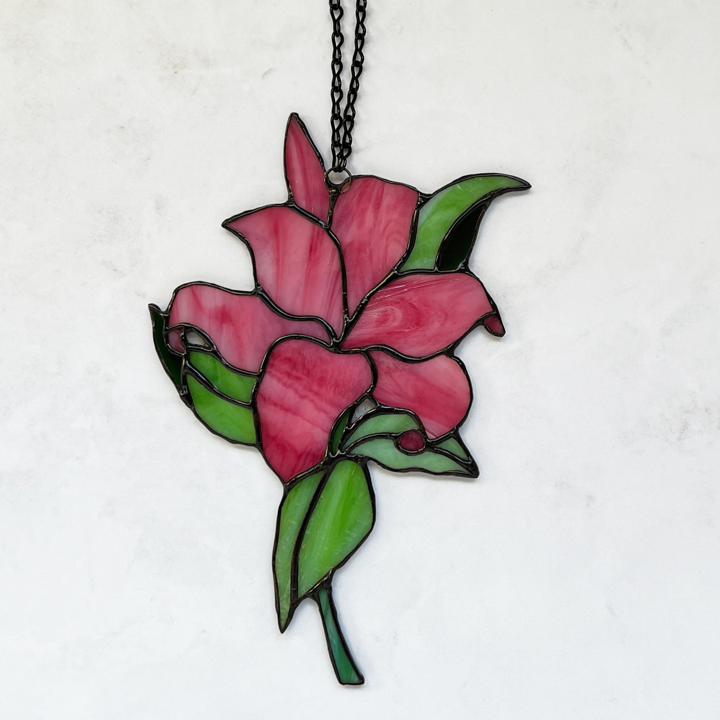 Pink Lily Suncatcher