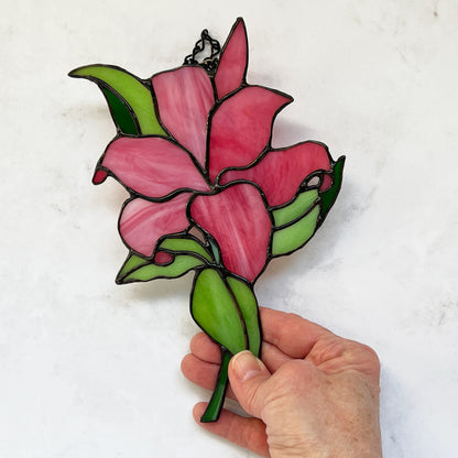 Pink Lily Suncatcher