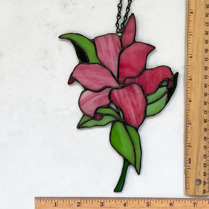 Pink Lily Suncatcher