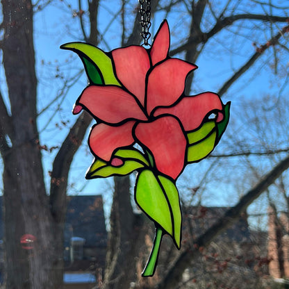 Pink Lily Suncatcher