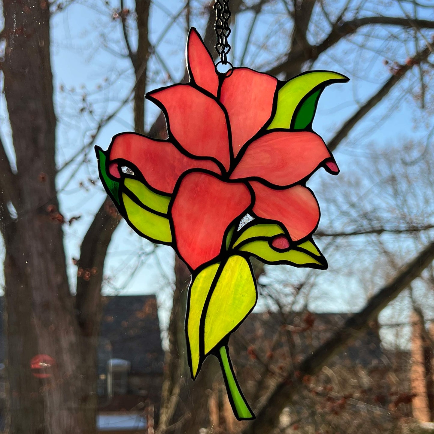 Pink Lily Suncatcher