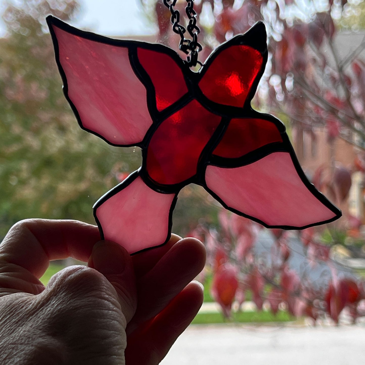 Bird - Little Red and Pink bird Suncatcher