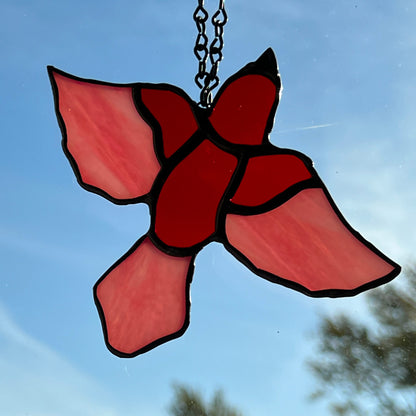 Bird - Little Red and Pink bird Suncatcher