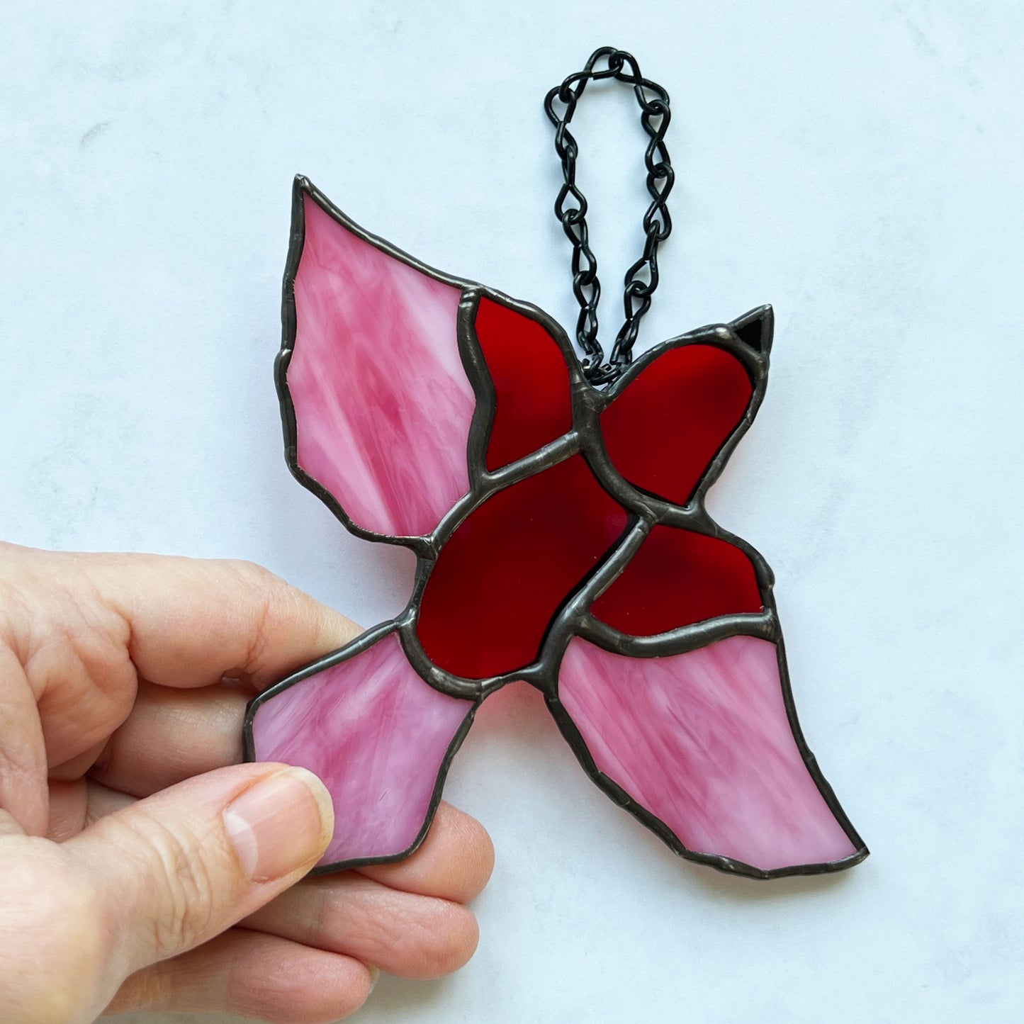 Bird - Little Red and Pink bird Suncatcher