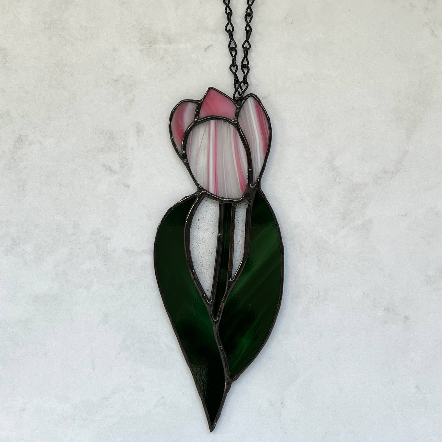 Tulip Suncatcher in Pinks