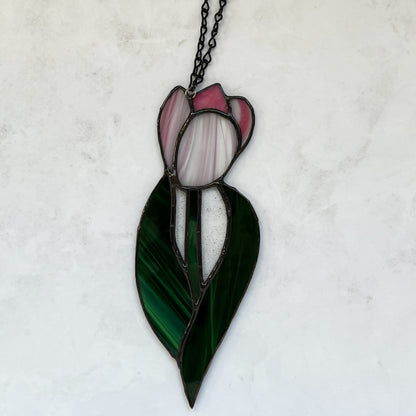 Tulip Suncatcher in Pinks