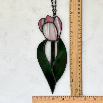 Tulip Suncatcher in Pinks