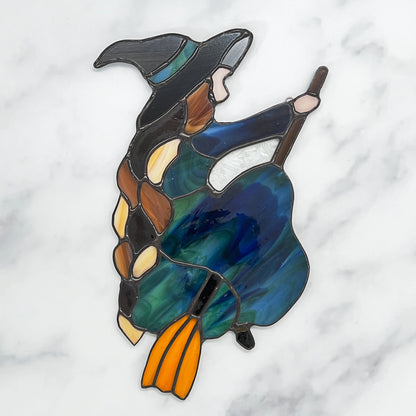 Witch flying on a Broomstick